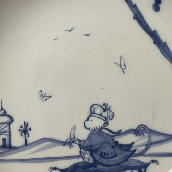 Deborah Sears ISIS Bowl Playful Monkey Sitting on a Pillow England 7 2/8" - Picture 3 of 7